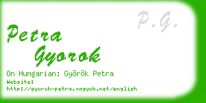 petra gyorok business card